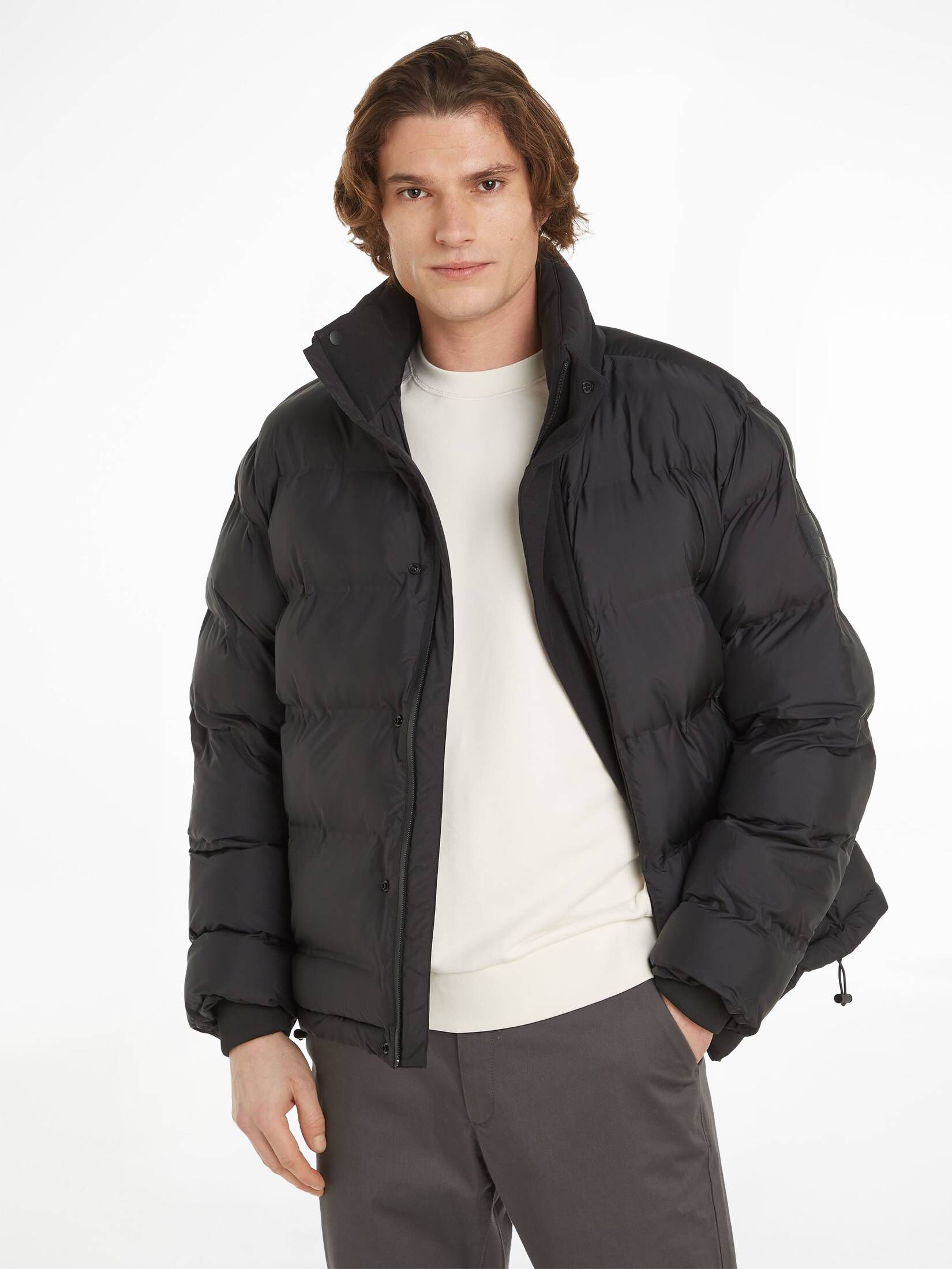 CALVIN KLEIN| Herren Steppjacke ohne Nähten