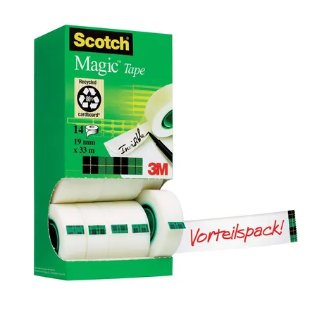 Scotch® Magic™ Klebeband 8R14TPR, 19 mm x 33 m, transparent, 14 Rollen