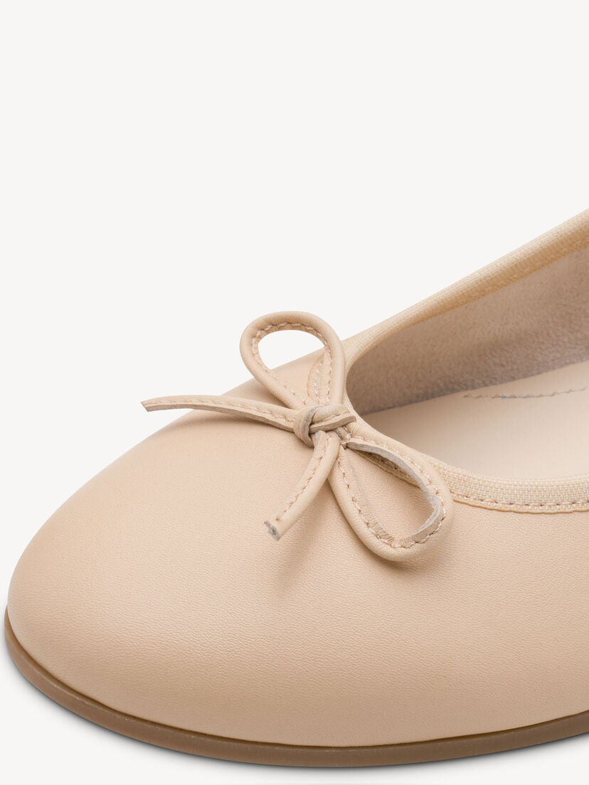 Leren Ballerina - beige