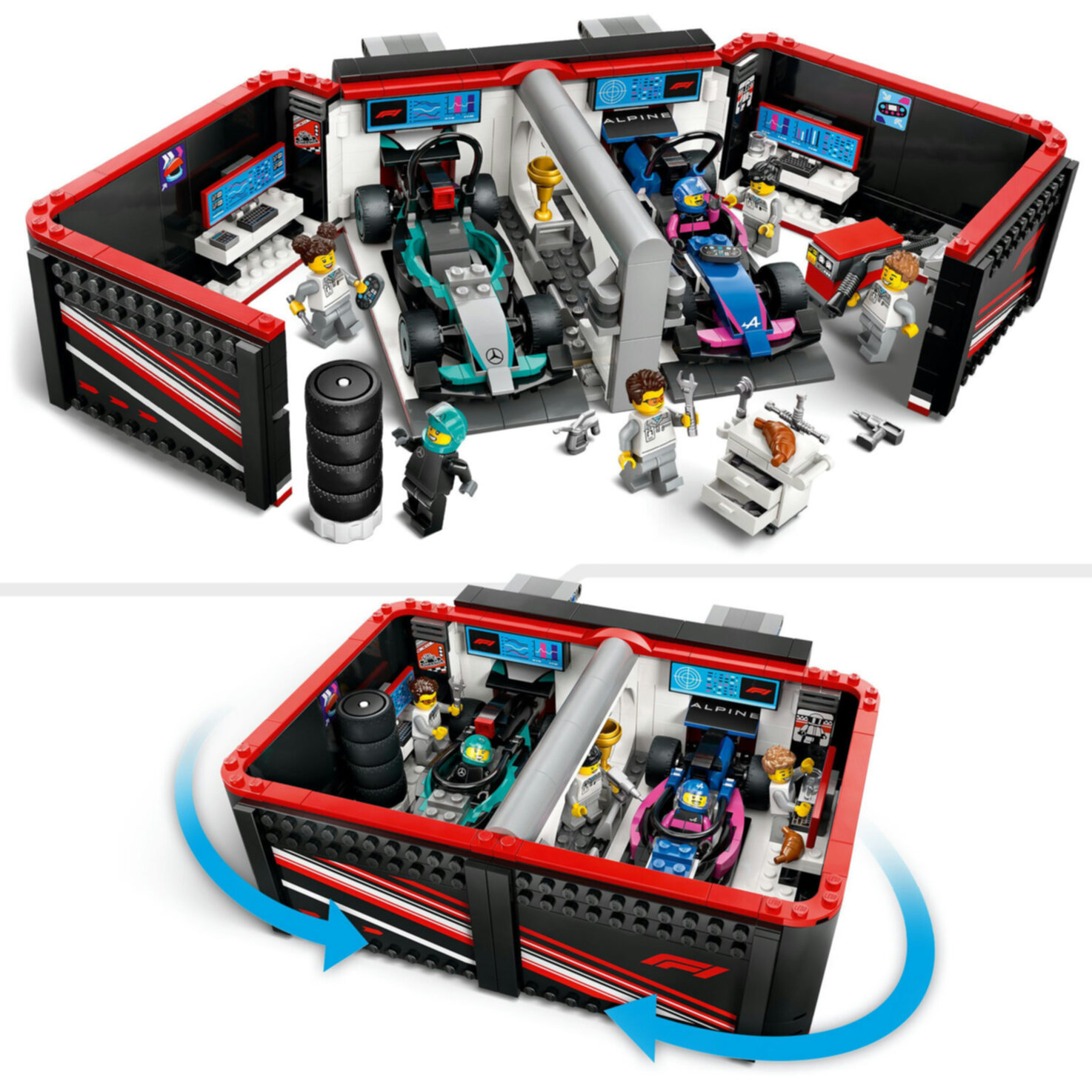 LEGO® City 60444 F1 Garage mit Mercedes-AMG & Alpine Rennautos ab 7 Jahren