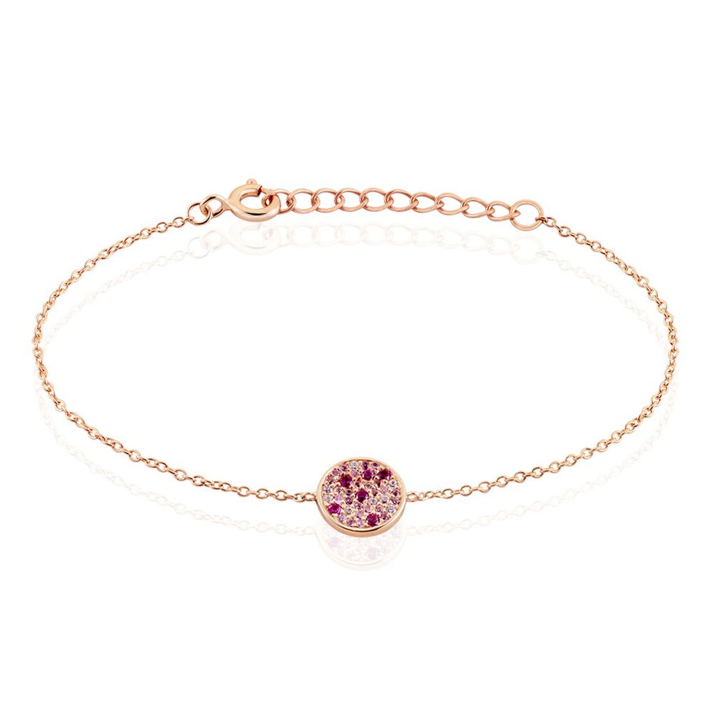 Bracelet Nelig Argent Rose Oxyde De Zirconium