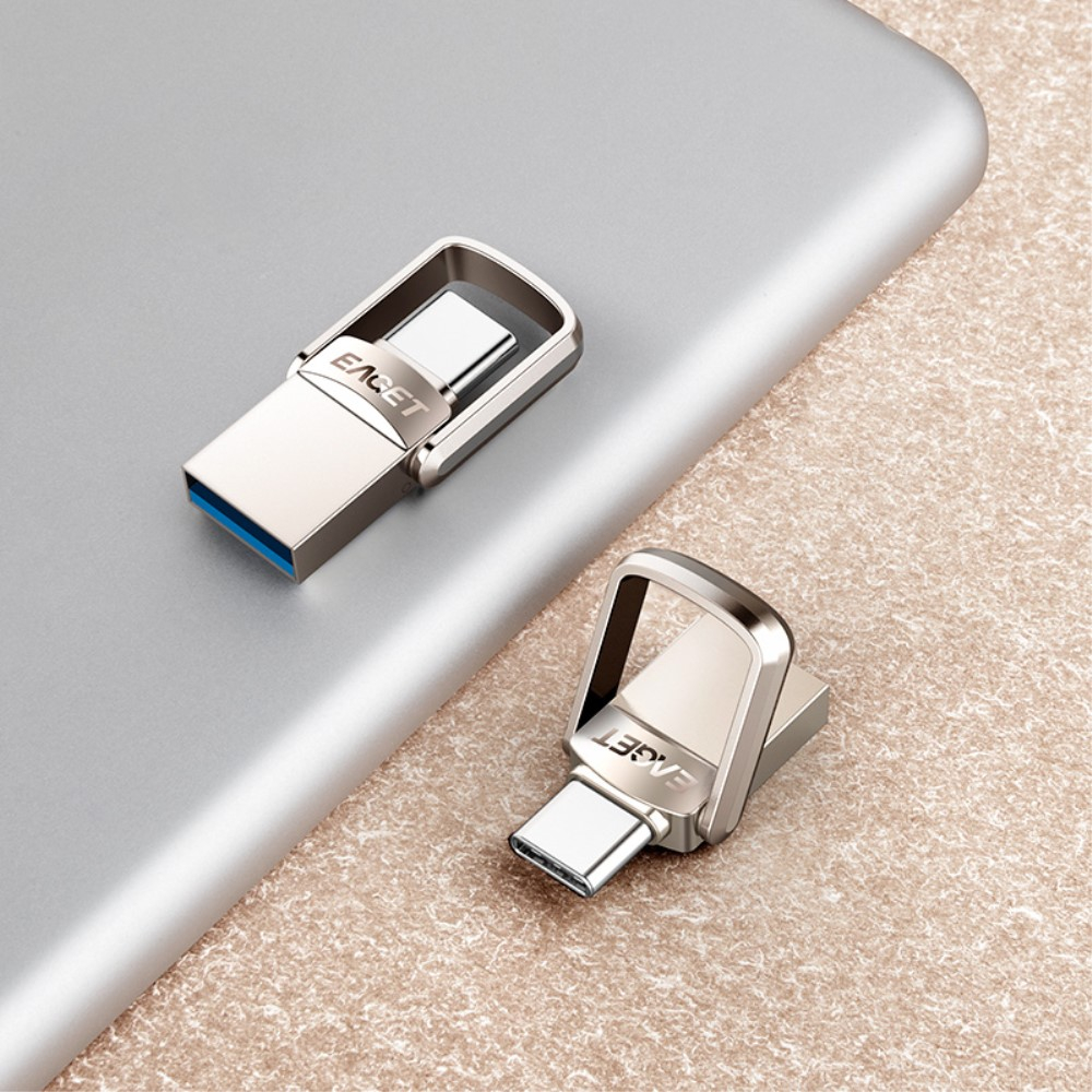 (128GB) Ultra Kompakt USB C / USB 3.1 Speicher Stick Flash Drive (140MB/s) - Silber