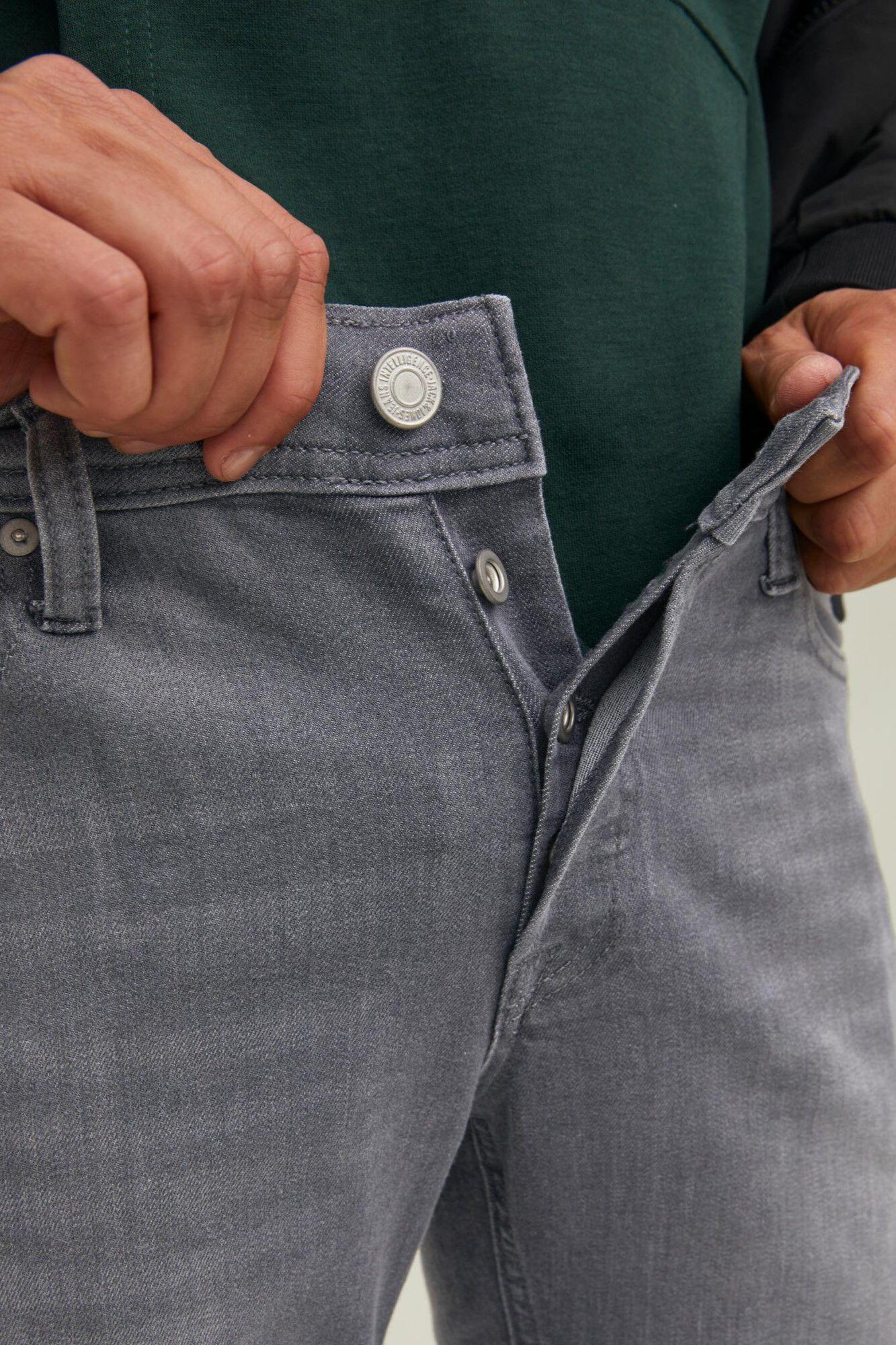 Calça jeans Glenn slim cinza