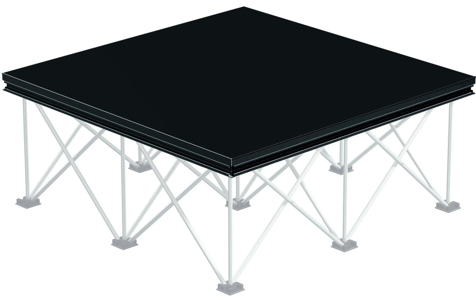 Spider Deck 750 100 x 100 cm Schwarz<br>Modulares Bühnenpodest