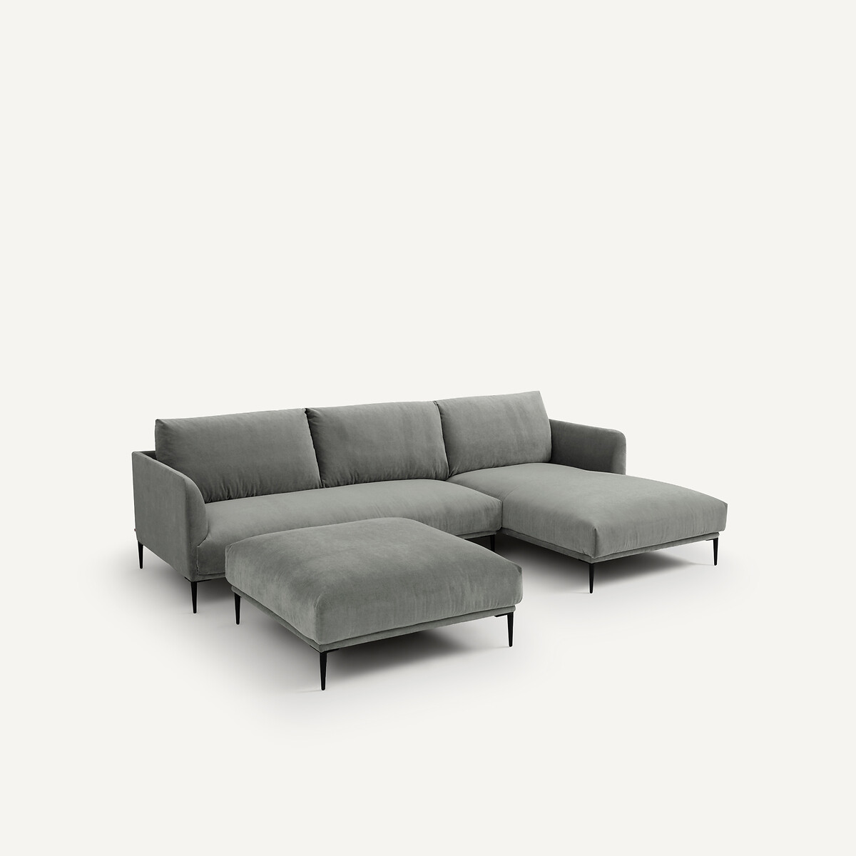 AM.PM<br>Puf XL em veludo, design Oscar E.Gallina