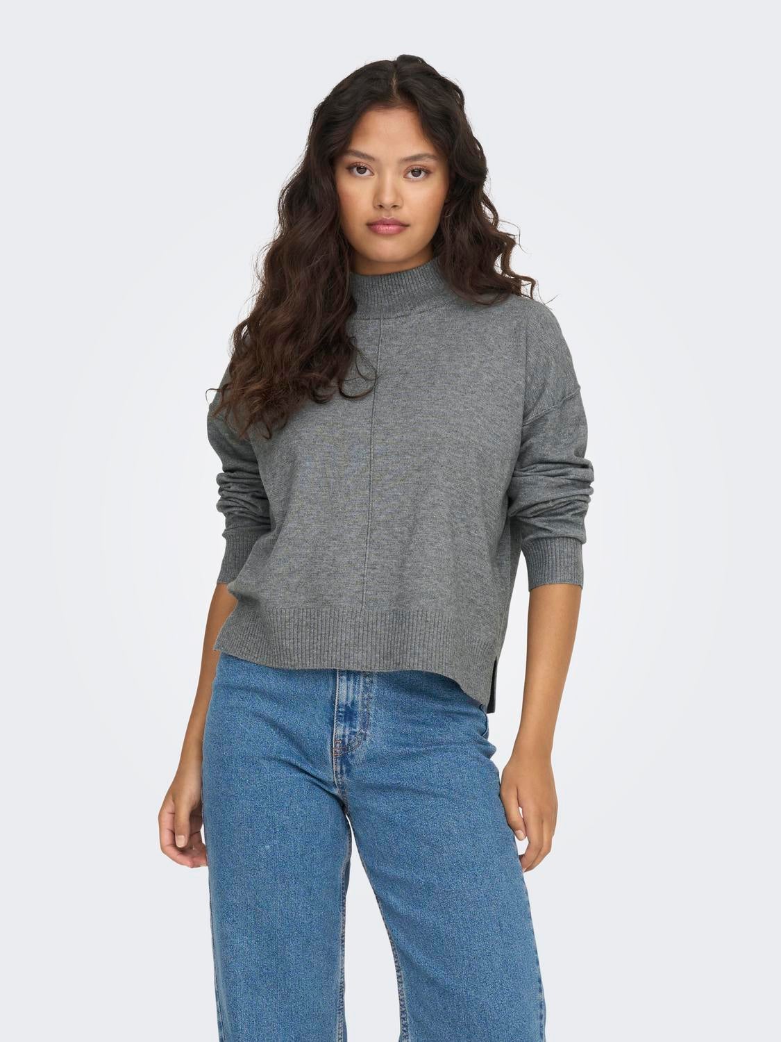 JDYPRIME Strickpullover Medium Grey Melange