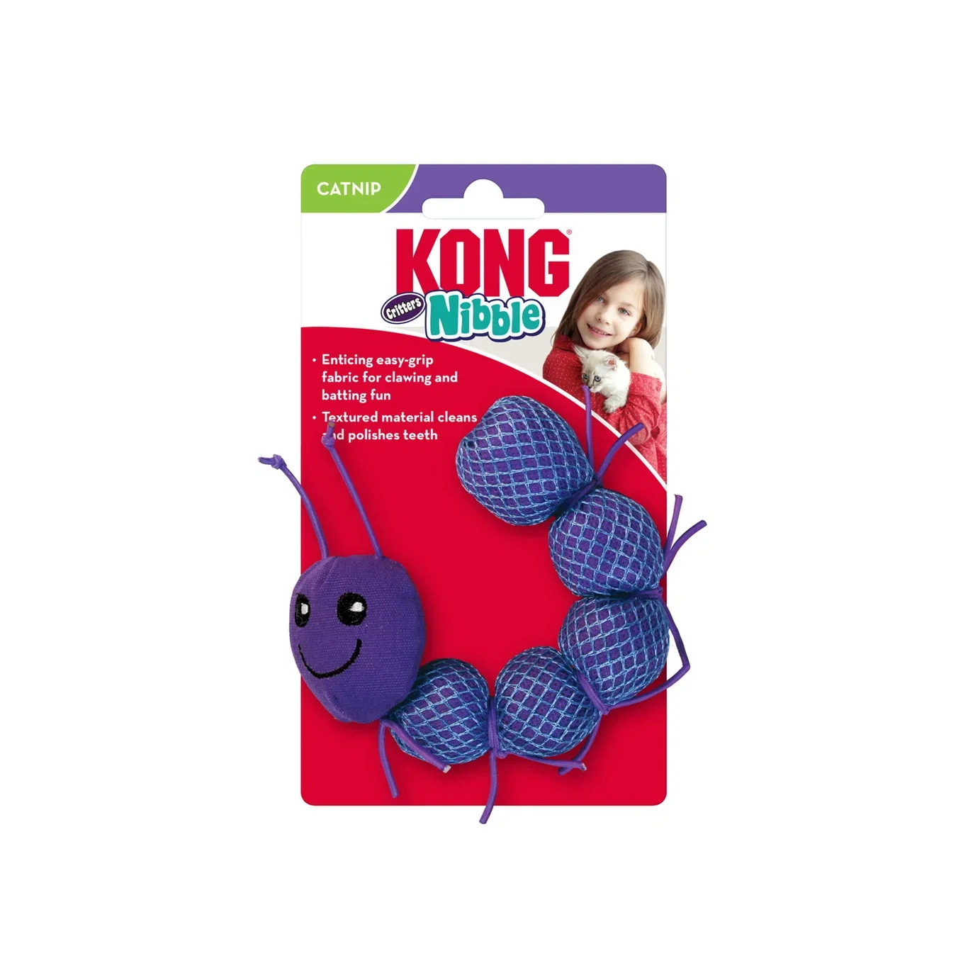 Kong Katteleke Kong Critter Catnipillar Høyde 17 cm