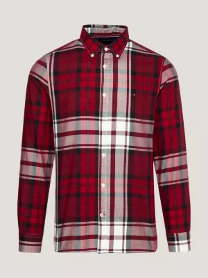 Camisa Oxford Slim Fit Tartan Tommy