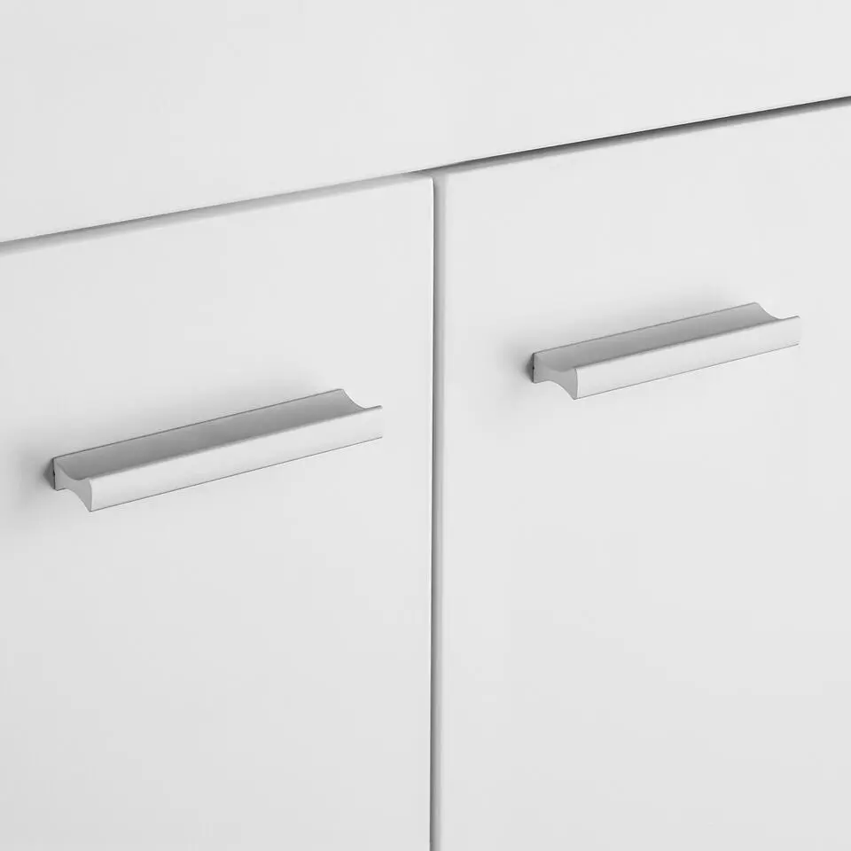 tectake Wastafelonderkast Idris, 2 vakken, draagkracht 35 kg, Wit
