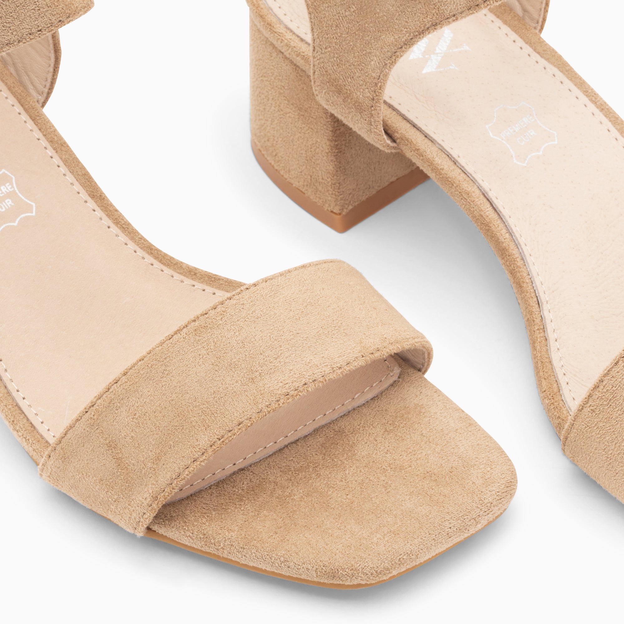 Sandales à talon, Compensées-Sandales à talon Laurie beiges