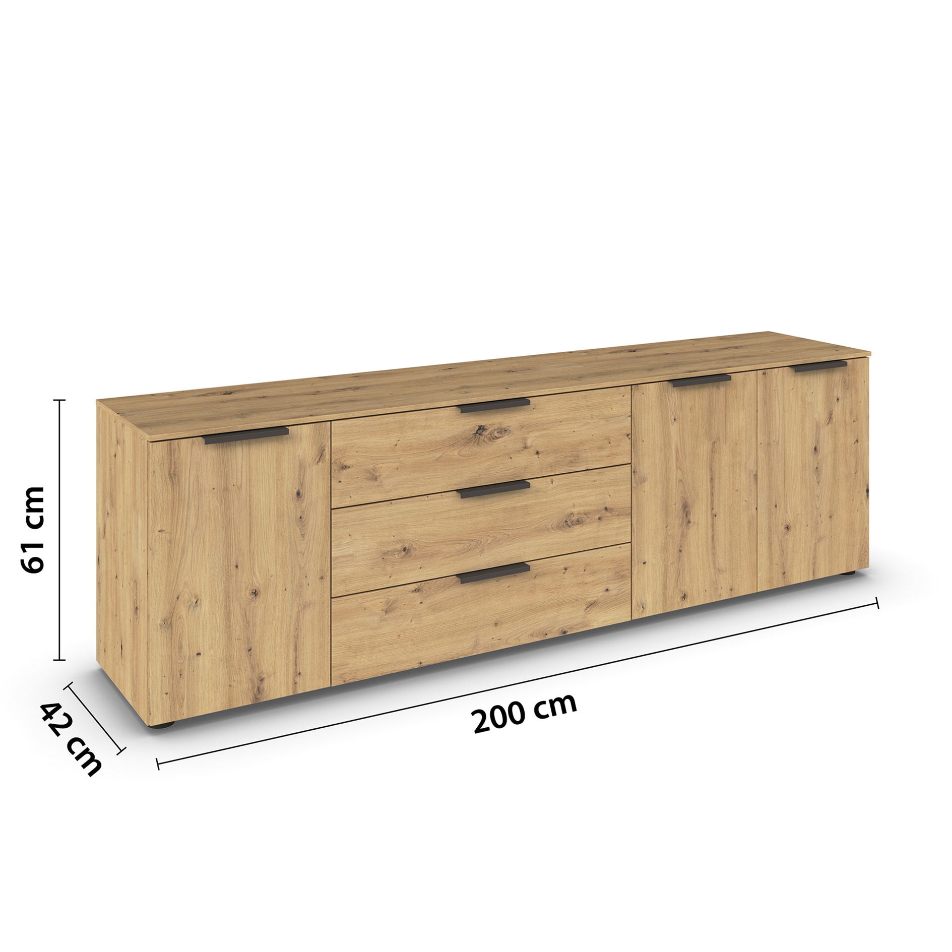 Lowboard - Artisan Eiche - 199 cm