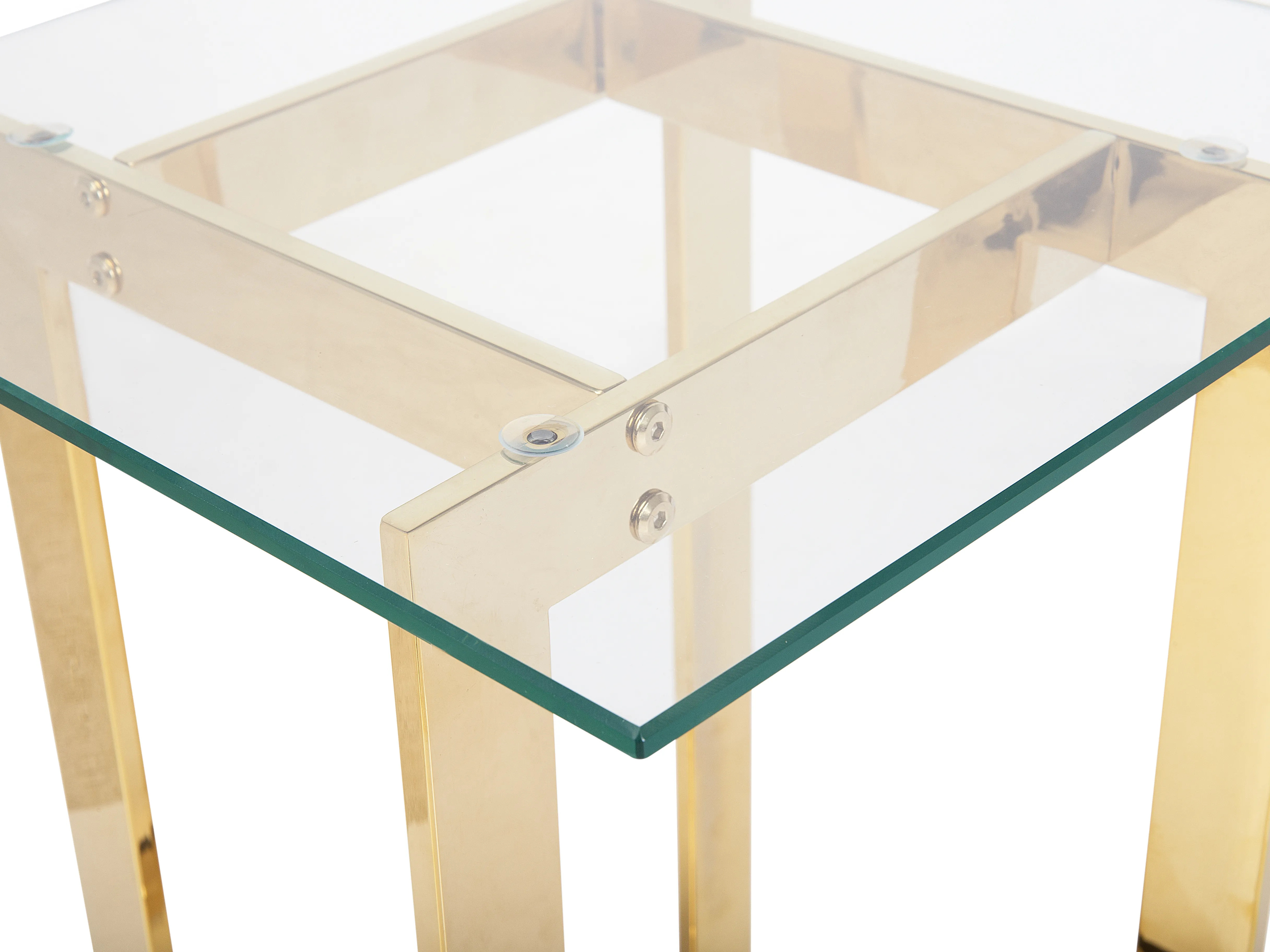 Bijzettafel CRYSTAL Veiligheidsglas Goud