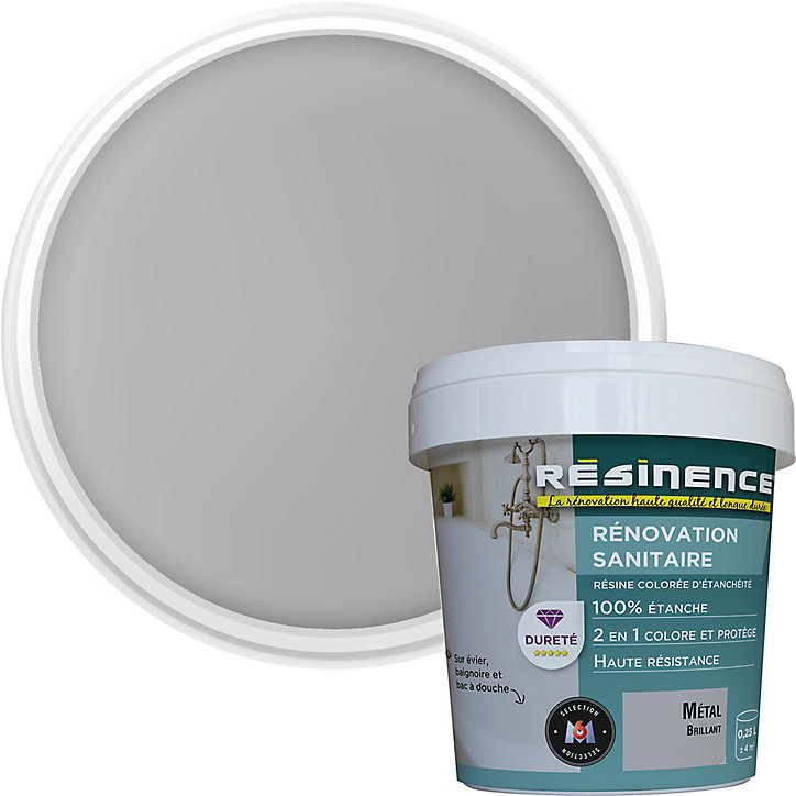 Résine sanitaire Résinence métal brillant 0,25L