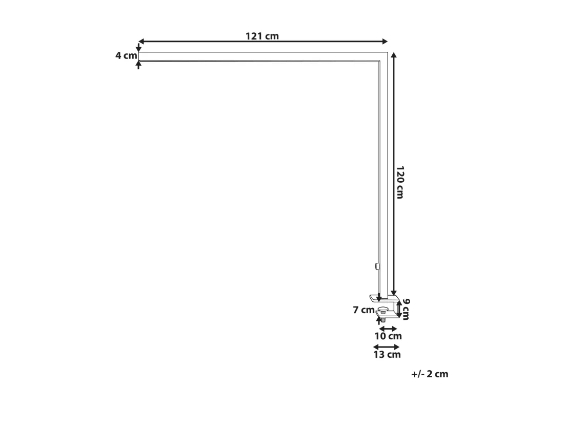 Lampe de bureau LED à pince VOLANS Avec variateur Métal Argenté
