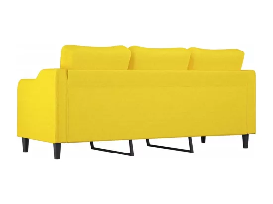 Canapé à 3 places Jaune clair 180 cm Tissu