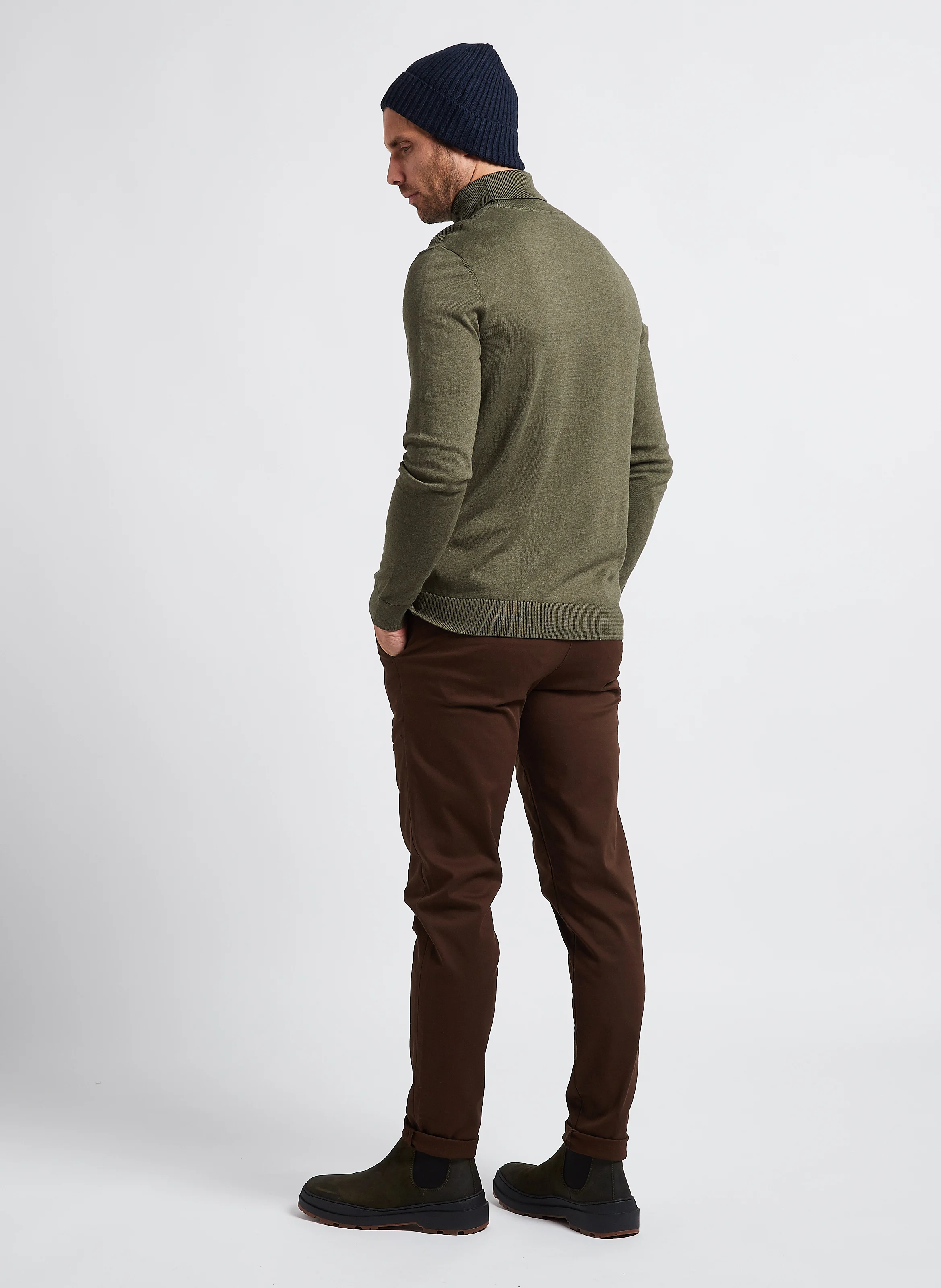 Chino slim en coton| Marron