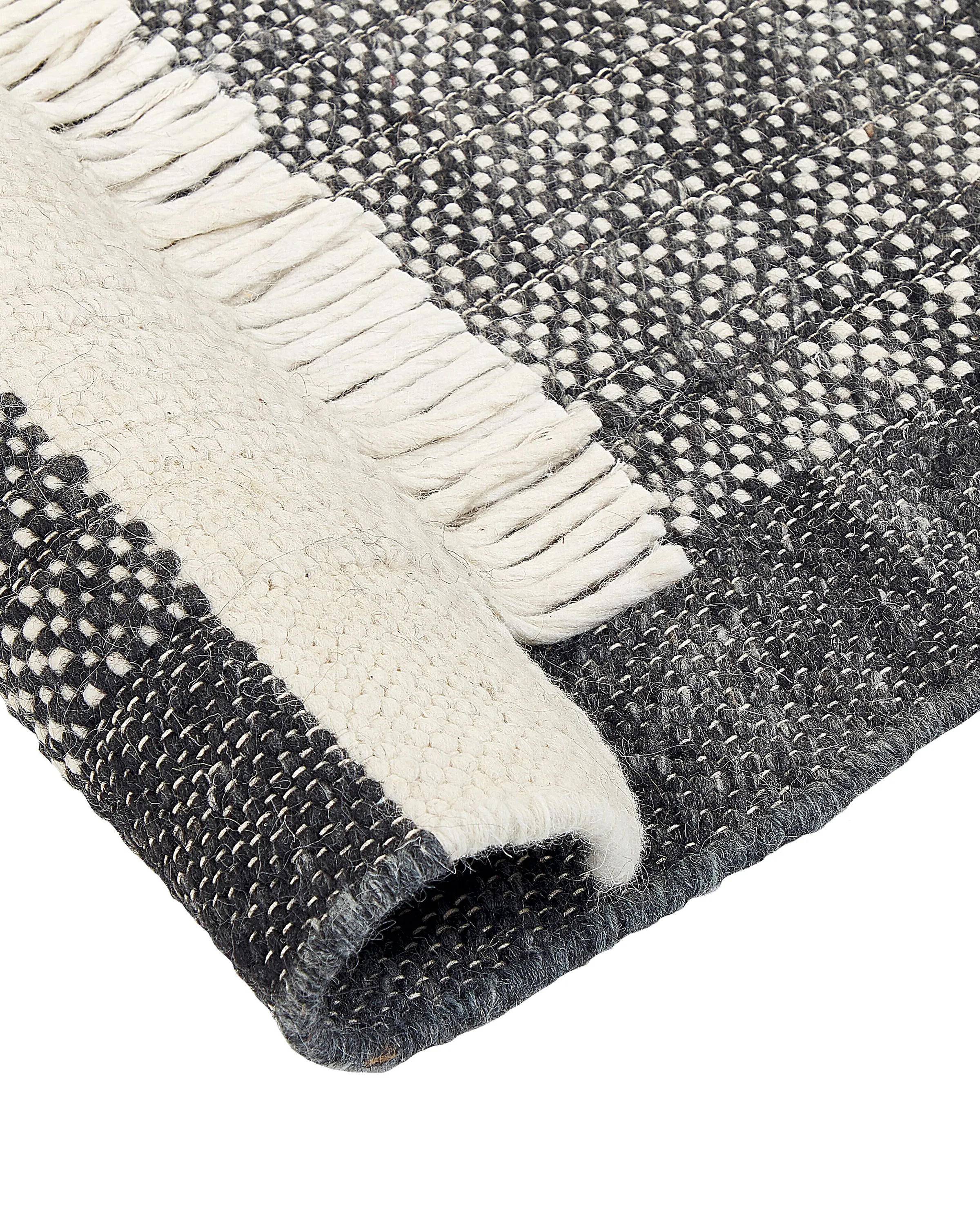 Vloerkleed ATLANTI Zwart 160 x 230 cm Wol