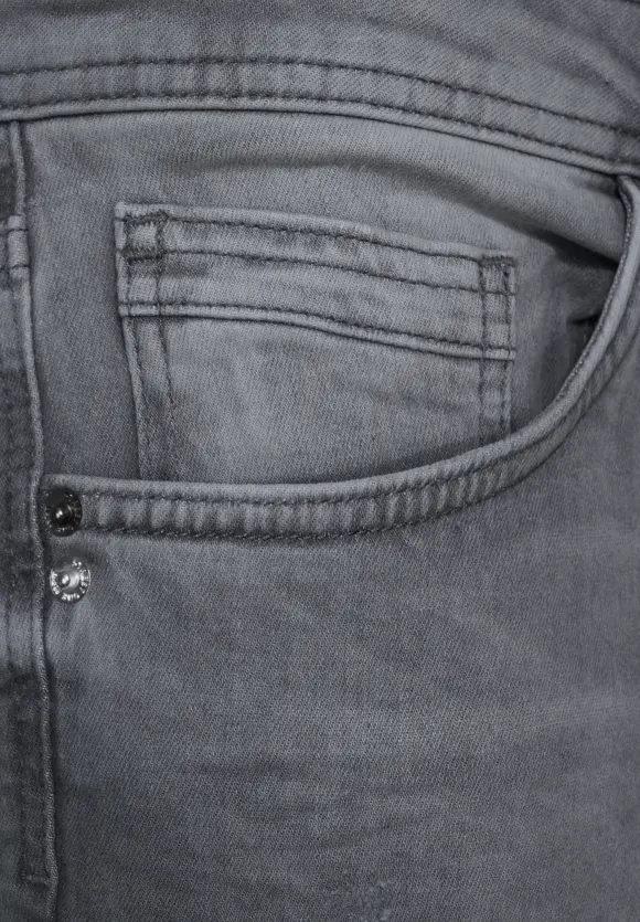 Slim Fit Jeans - grey denim random wash