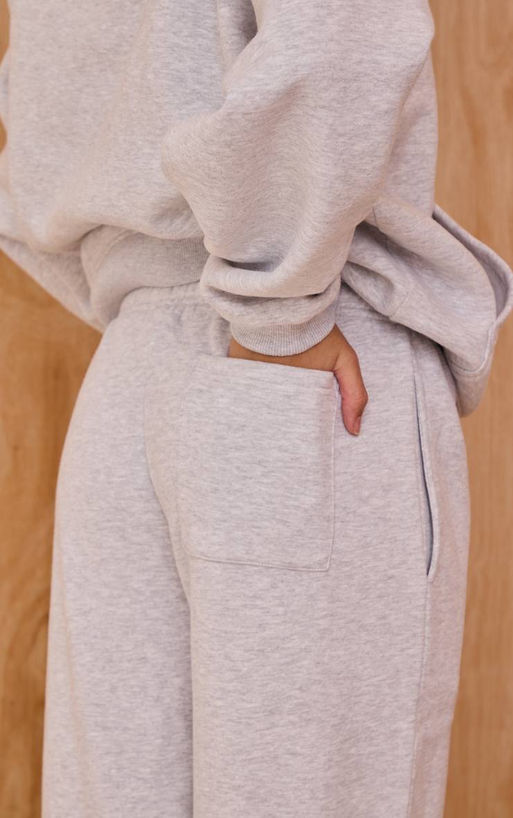 Gris Cendré Pantalon De Jogging Droit En Molleton De Coton Matcha Mornings