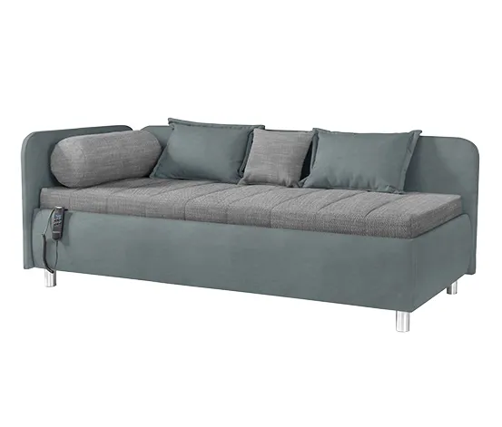 Polsterliege »Kiana« mit Motorfunktion, 100 x 200 cm, links, dunkelgrau