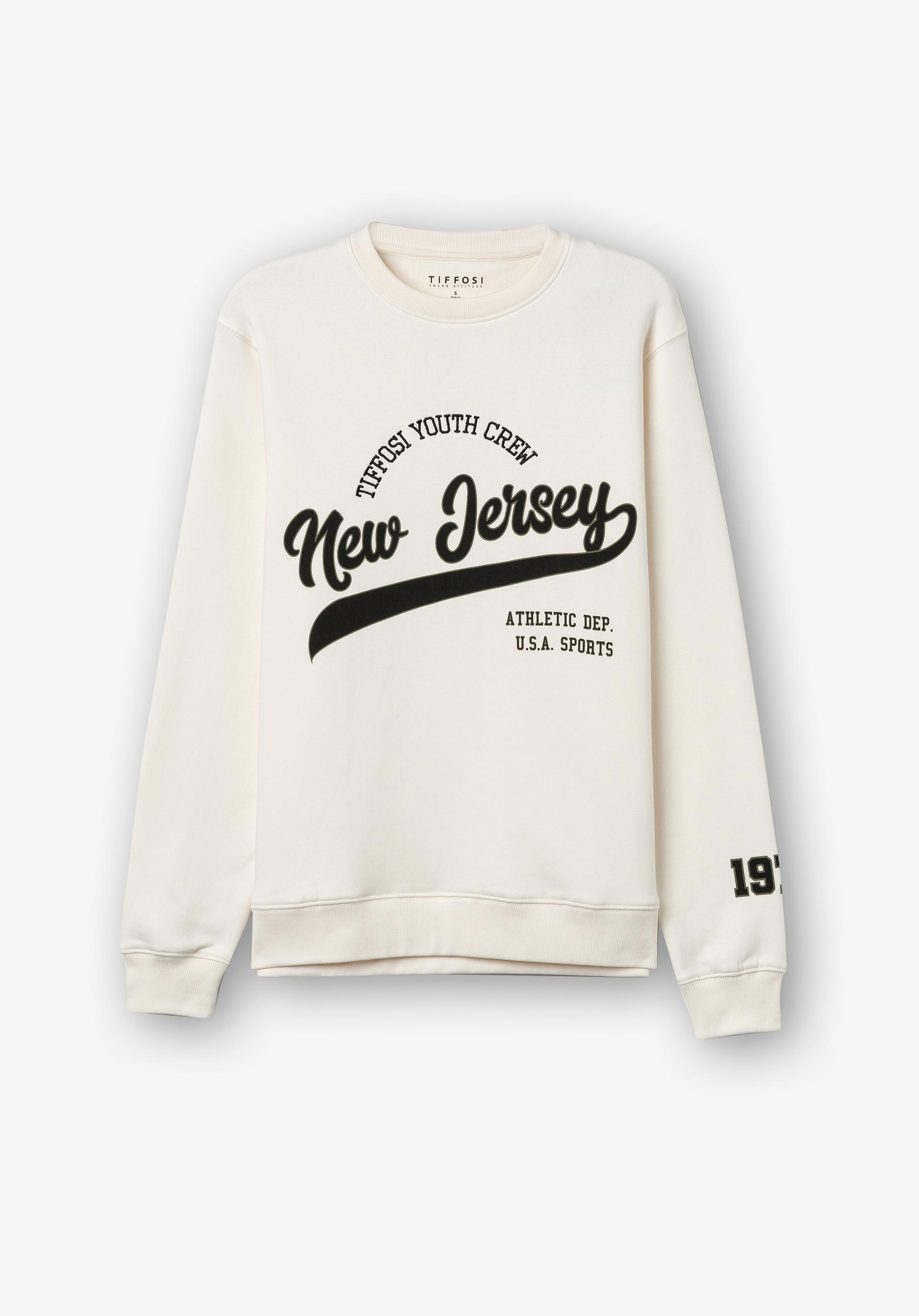 Sweatshirt com Estampado e Bordado Frontal