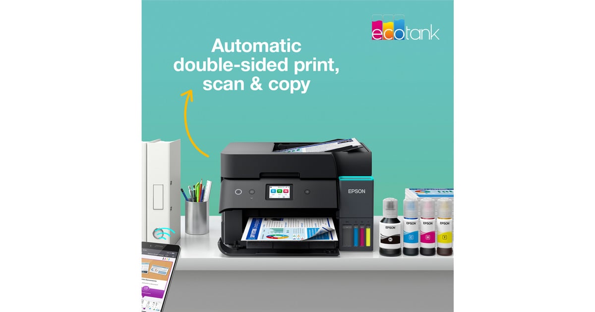 EpsonEcoTank ET-4950 all-in-one inkjetprinter  (Zwart, Faxen, Scannen, Kopiëren, wifi, inclusief tot 3 jaar inkt)