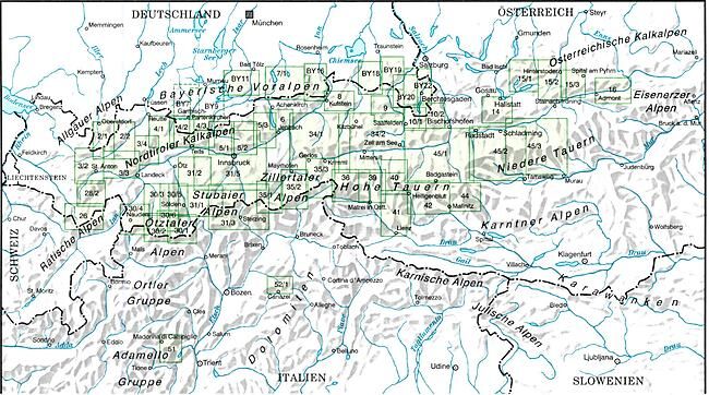 ALPENVEREIN - 16 ENNSTALER ALPEN 1 25 000