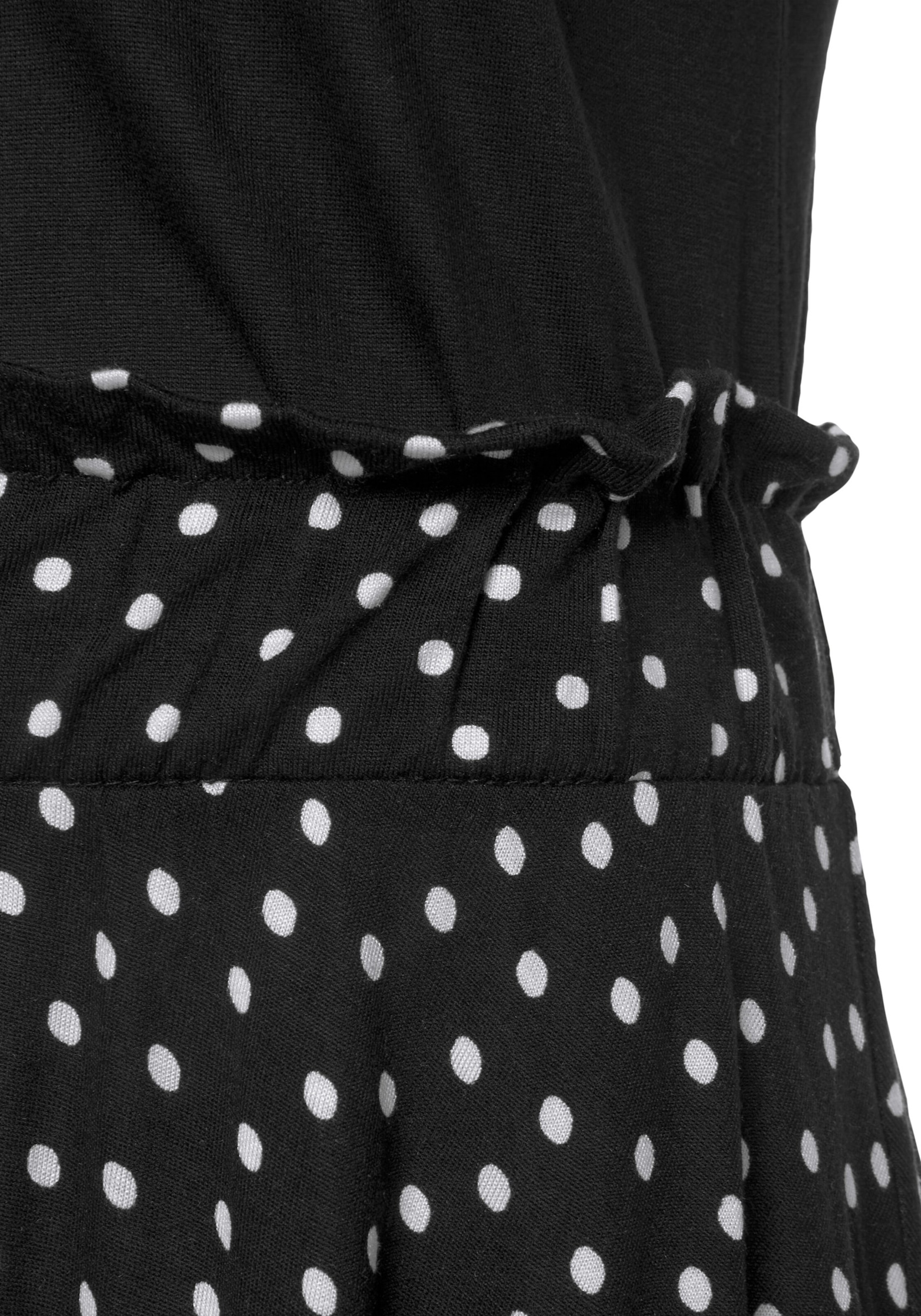Beachtime Jerseykleid in schwarz-gepunktet-bedruckt