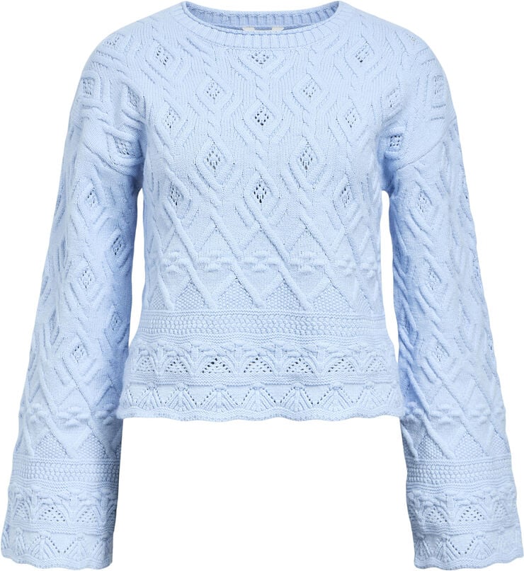Object OBJALYSSA LO L/S KNIT PULLOVER 137 Kentucky blue/melange