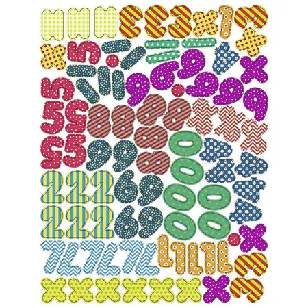 URSUS Magnete Zahlen Symbole verschiedene Designs, 100 Stück