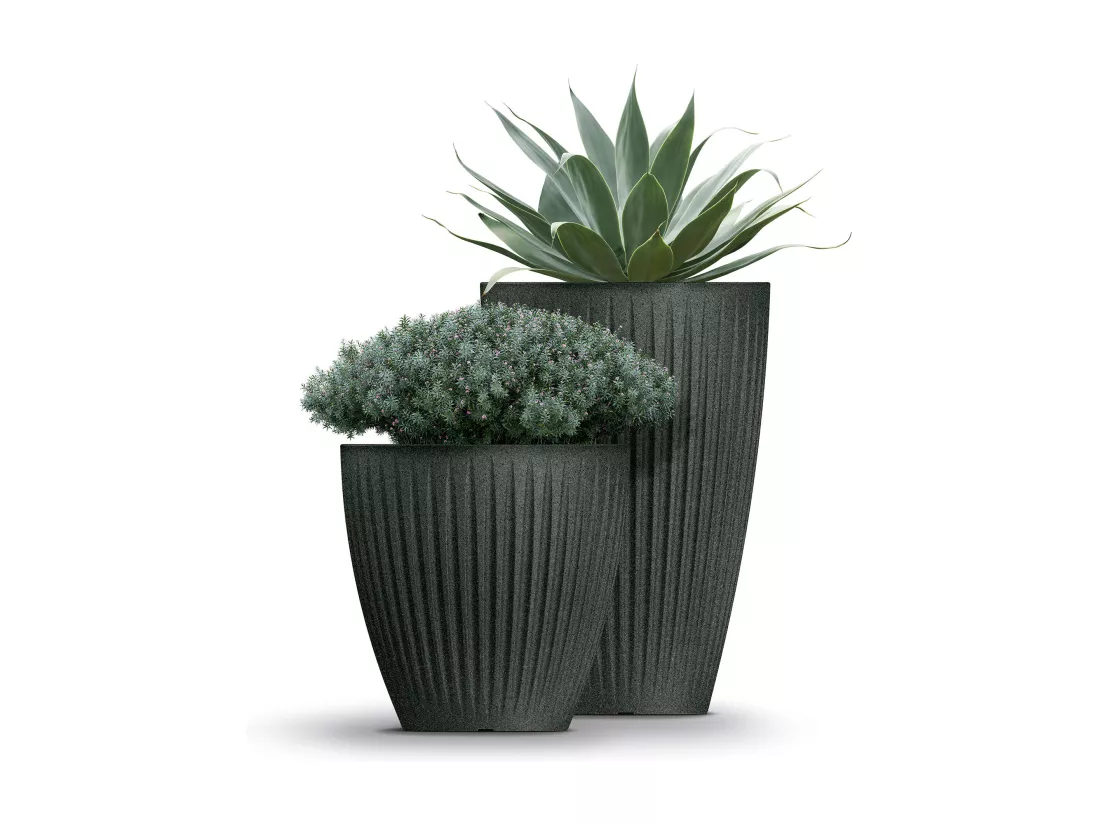 Pot de fleurs Latia Round MIDL Ø40x40 granit graphite