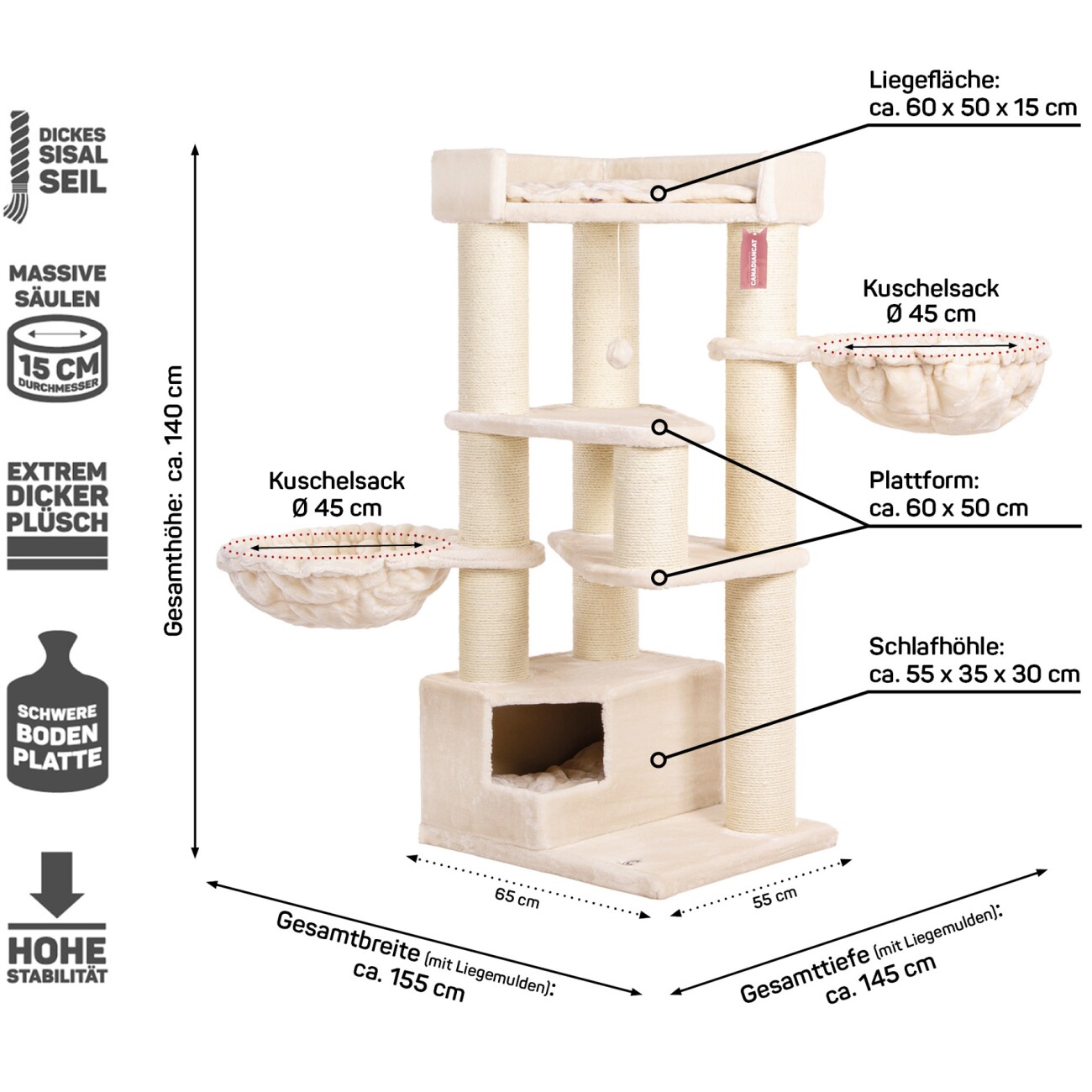 Canadian Cat Company Kratzbaum Vancouver beige