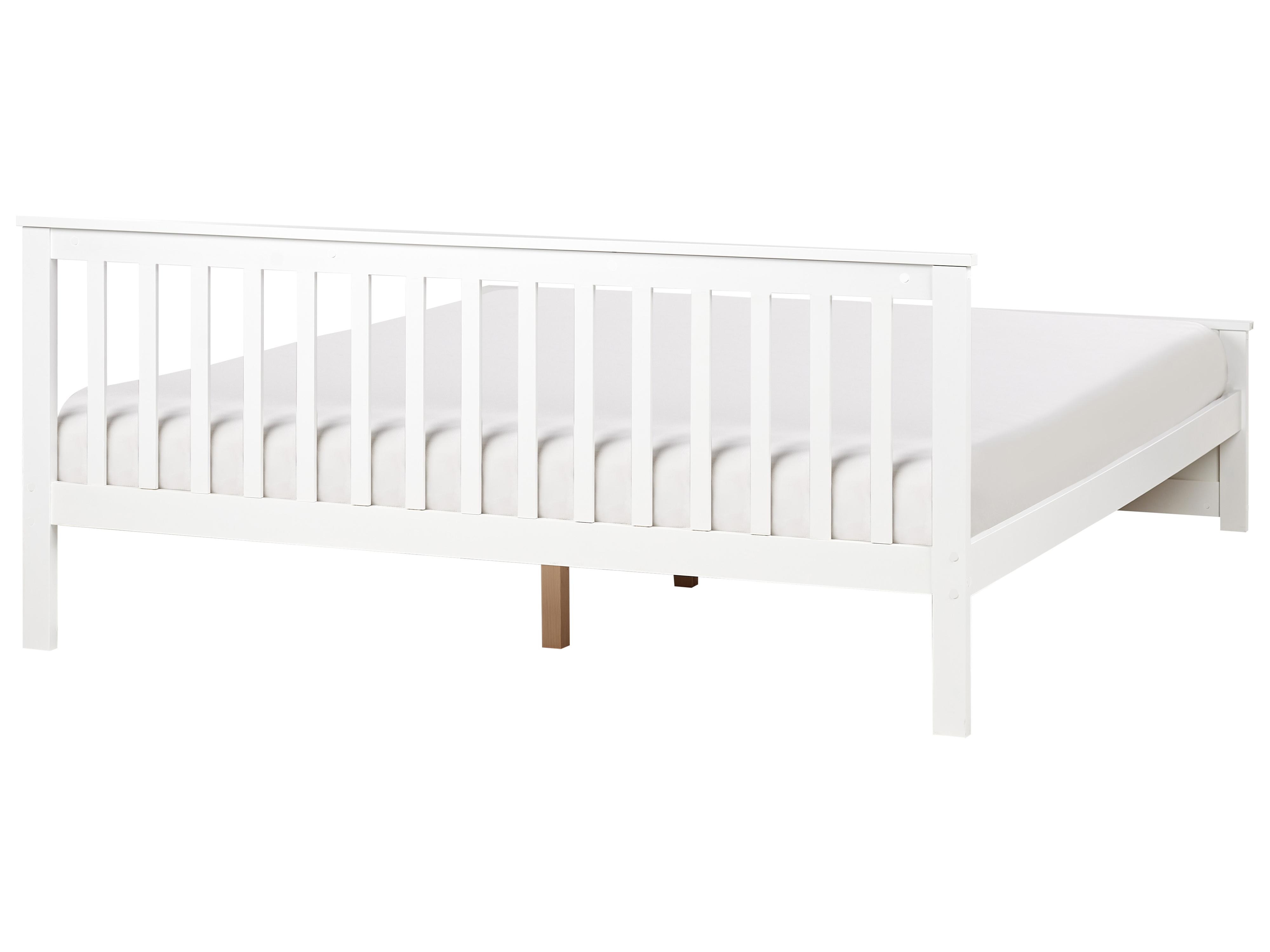 Bed Dennenhout OLENDON 180 x 200 cm Wit