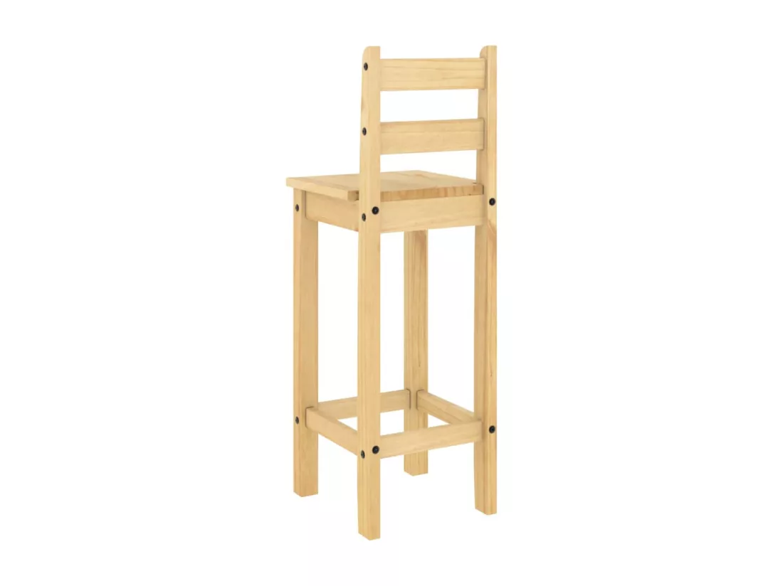 Ensemble de bar 3 pcs Bois de pin massif