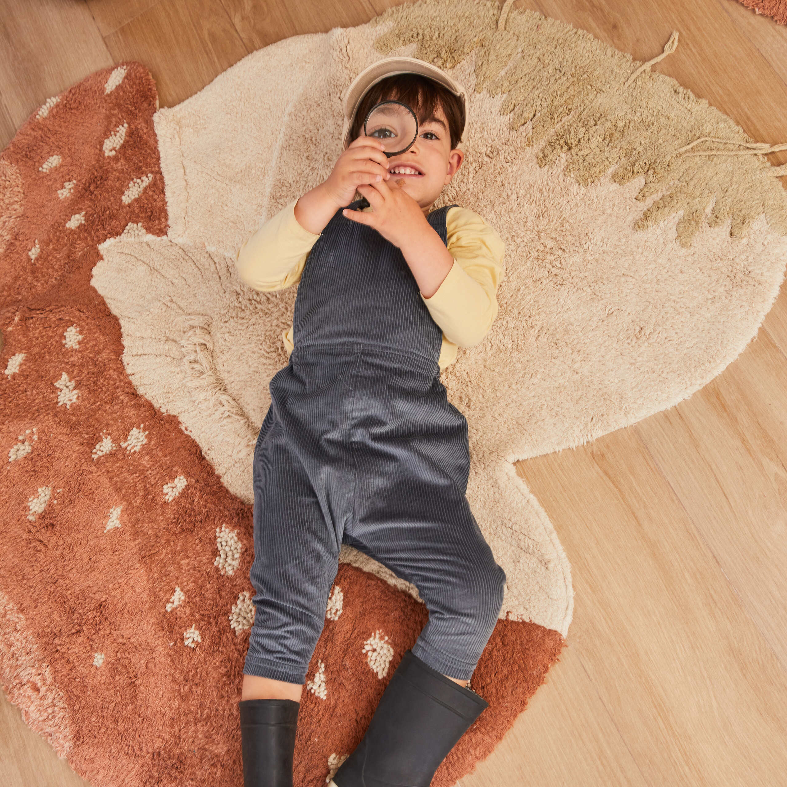 BOLETUS - Tapis lavable en coton | Beige