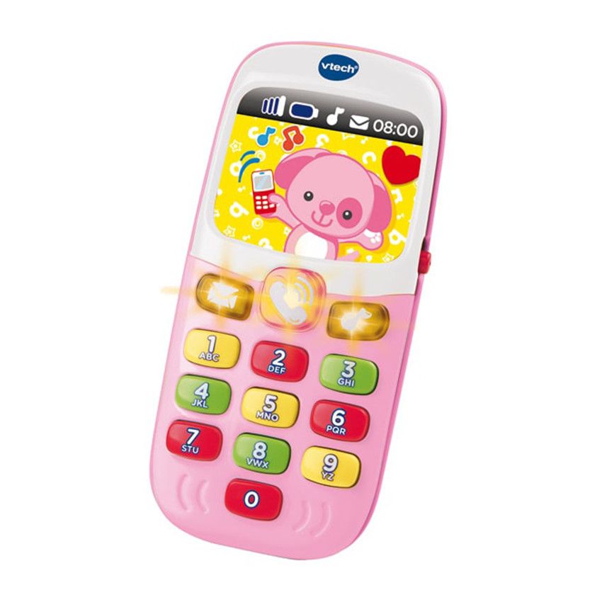Baby Smartphone Bilingue - Rose - Doré