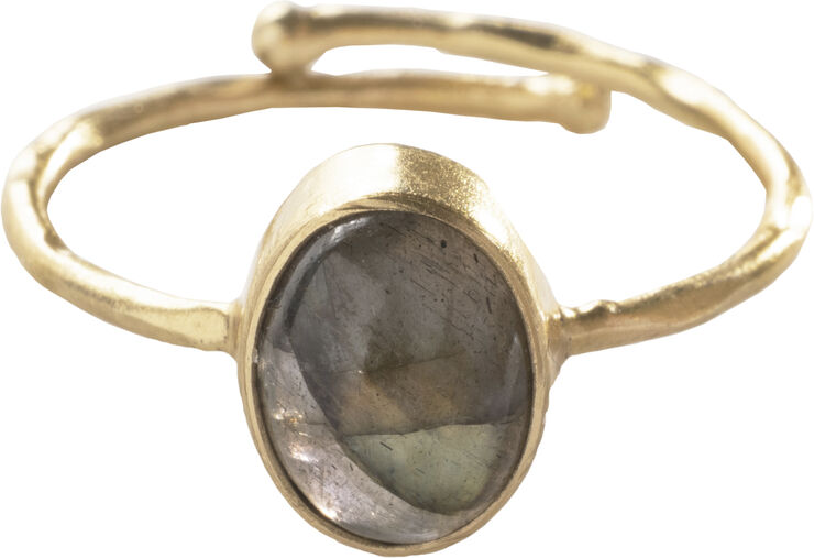 A Beautiful Story Visionary Labradorite Ring GP Gold