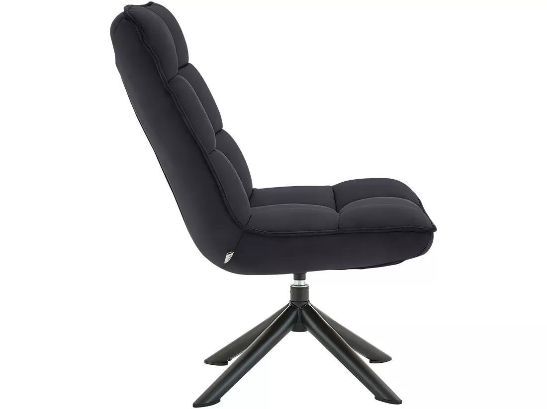 Chaise longue en microfibre antracite