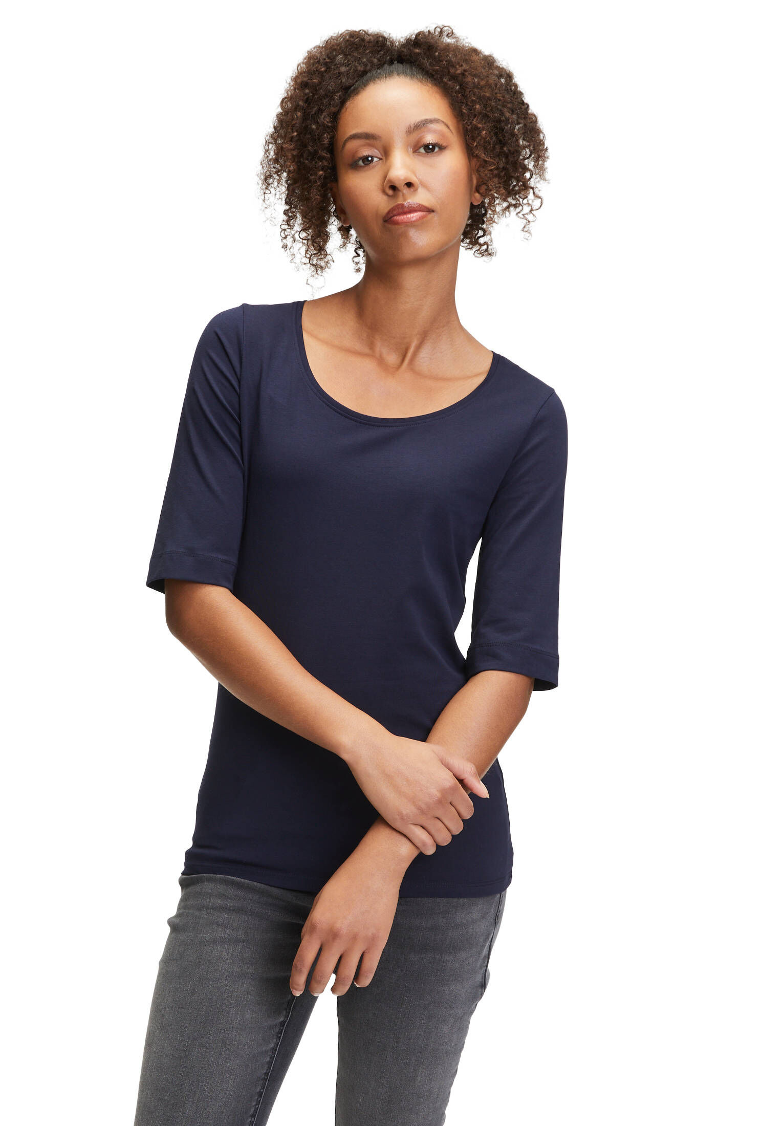 Cartoon| Damen Basic Shirt mit Rundhalsausschnitt