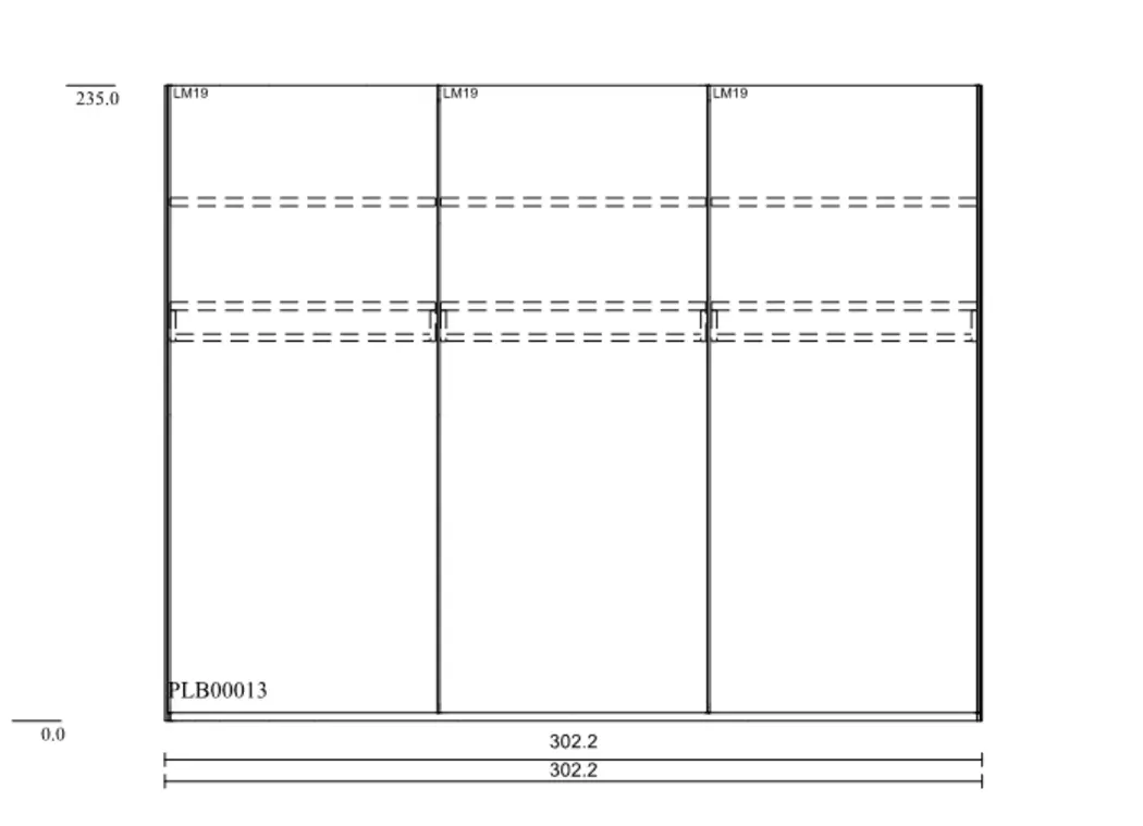 Schwebetürenschrank Lousada 302 x 235 cm