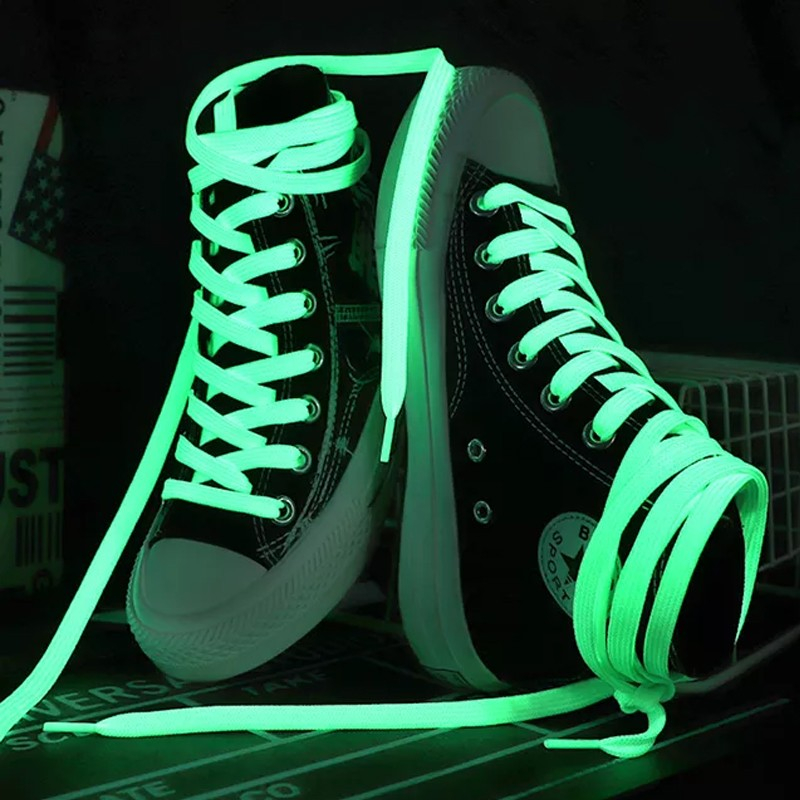 (1 Paar) 120cm Leuchtende Schnürsenkel Fluoreszierende Schuhbändel - Hellblau