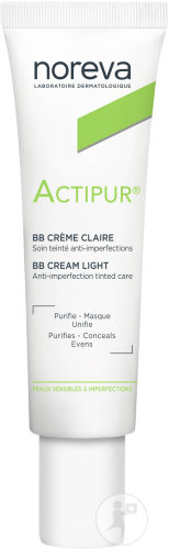 Noreva Actipur BB Crème Claire Soin Teinté Anti-Imperfections Tube 30ml