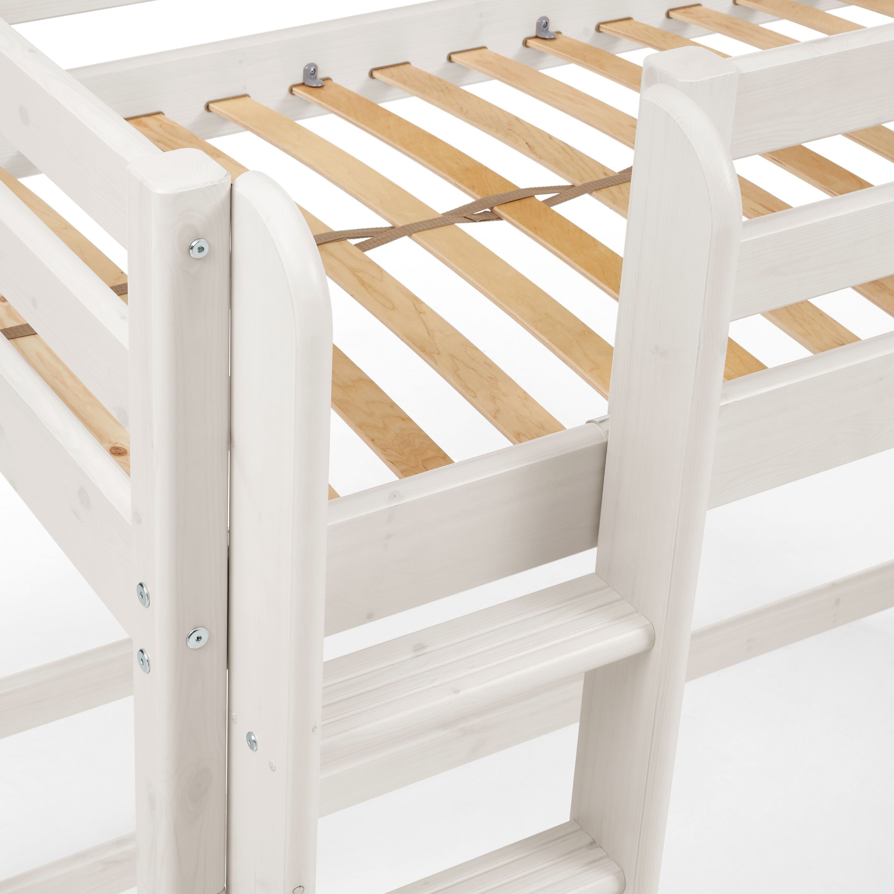Flexa CLASSIC Hochbett - White Wash / B: 110.0 cm x T: 210.0 cm x H: 185.0 cm