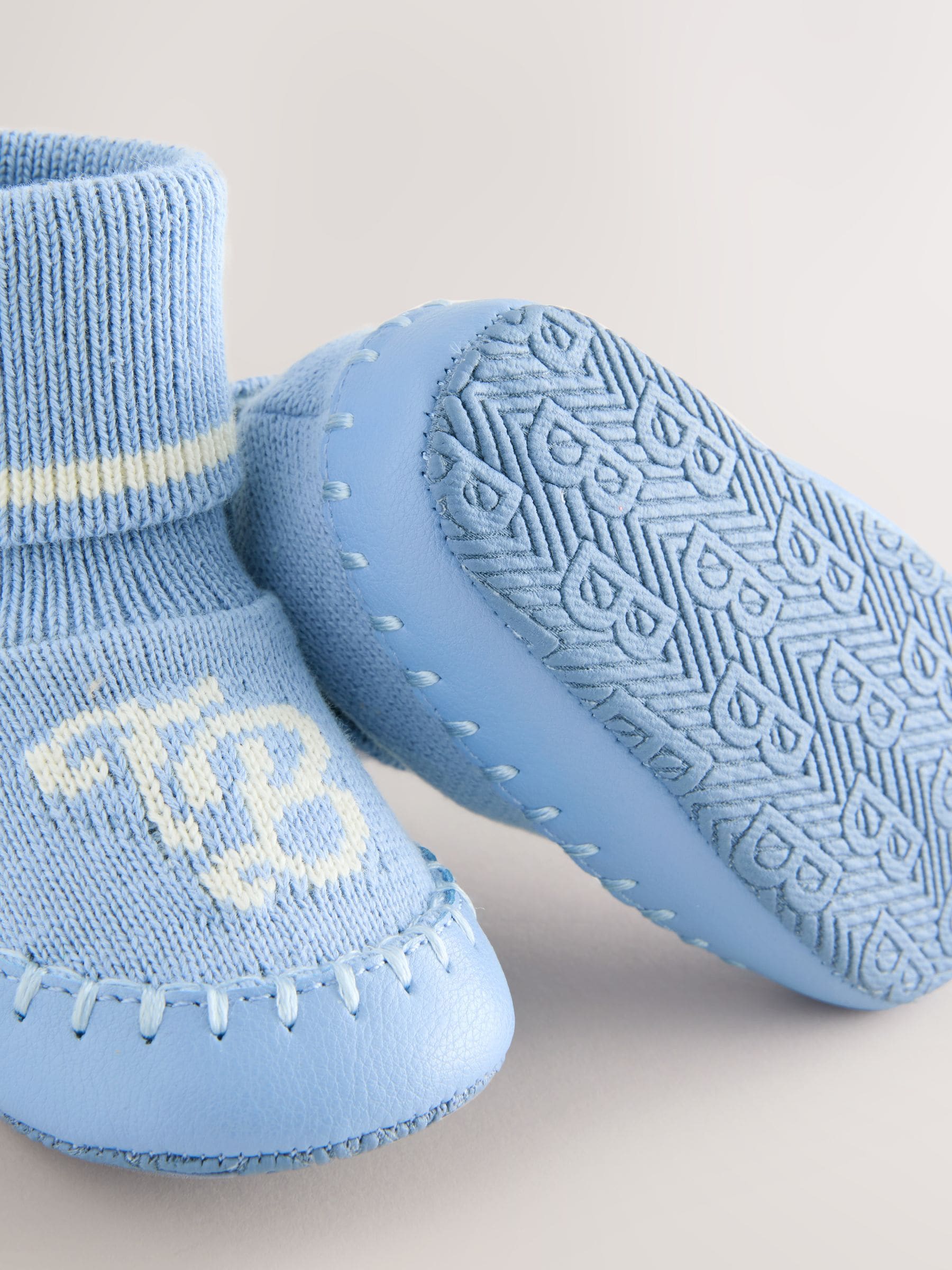 Blauw - Baker by Ted Baker Baby Boys Knitted Booties