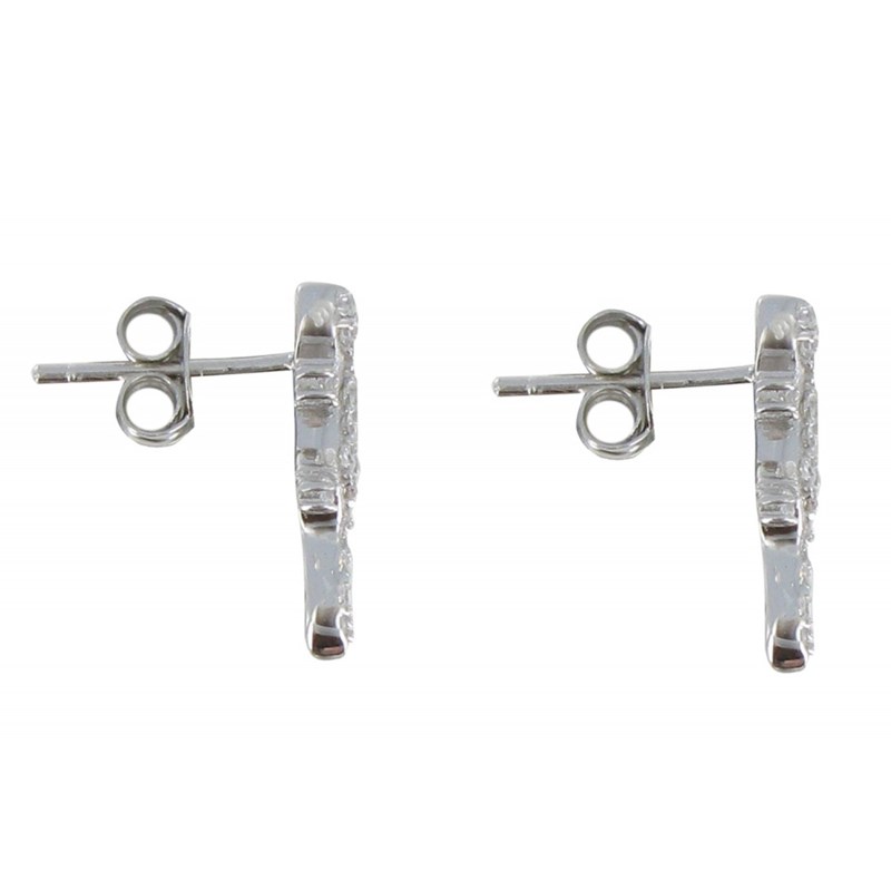 Boucles d'Oreilles Argent Salamandre et Strass