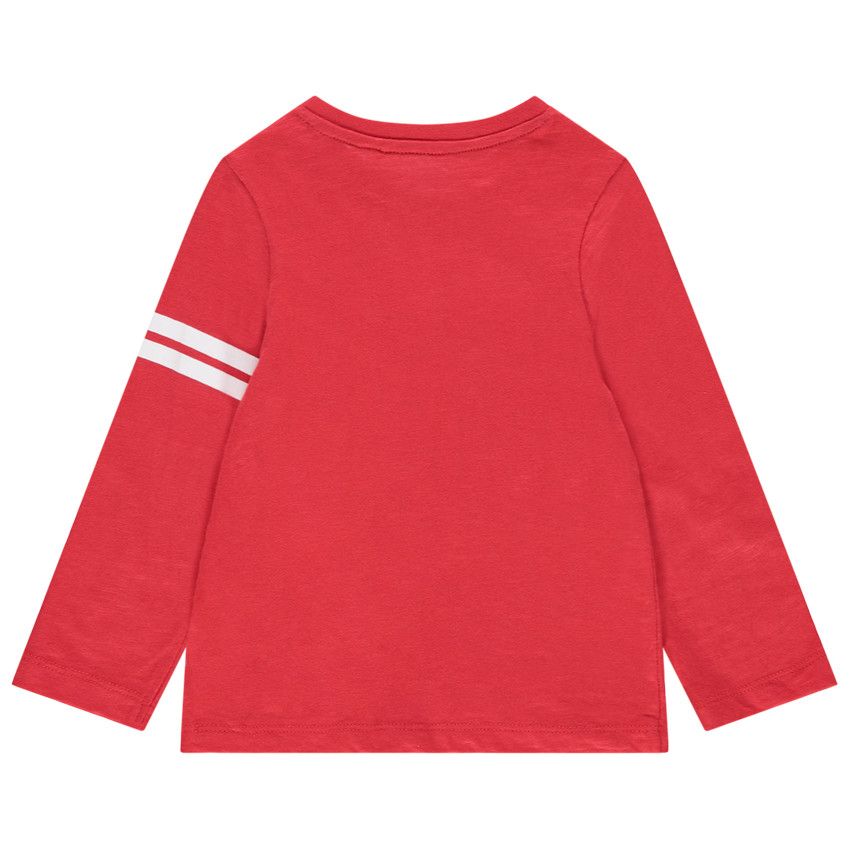 T-shirt manches longues en coton bio print Cars - Rouge