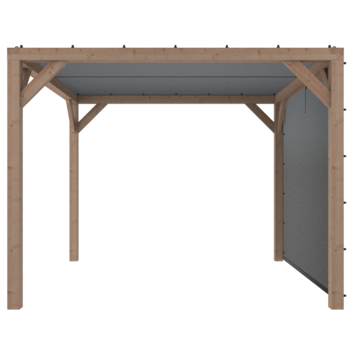 Pergola Silvano Douglas incl. schaduwdoek & zijdoek 324x324 cm