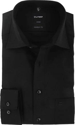 OLYMP Luxor Overhemd Zwart Modern Fit 030064-68