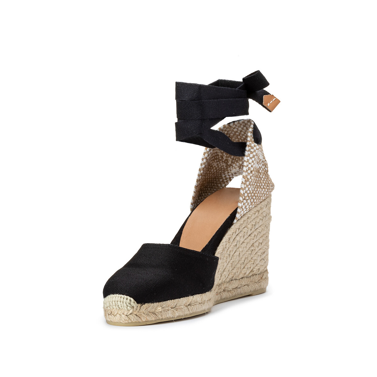 CASTANER<br>Espadrilles de algodão com salto anabela Carina