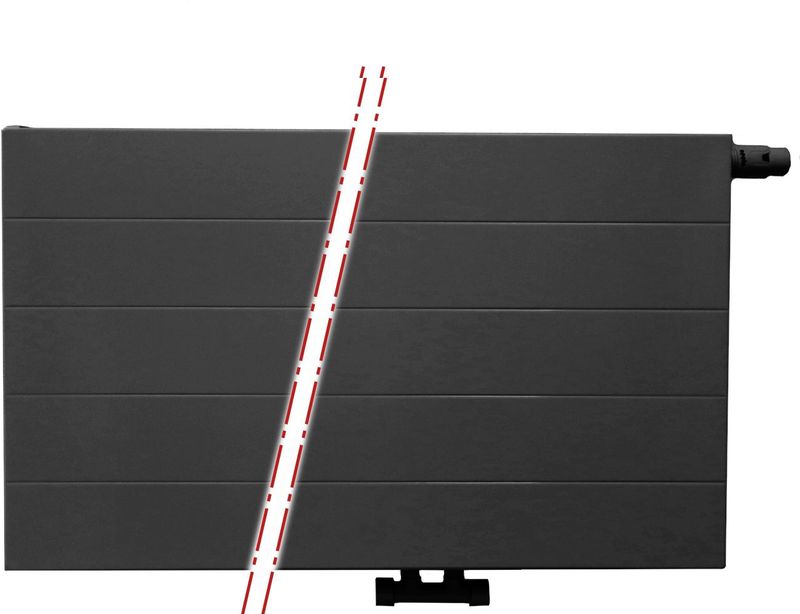 ECA - Paneelradiator Compact 8 - Mat Zwart - 60x60 cm - 1314 Watt